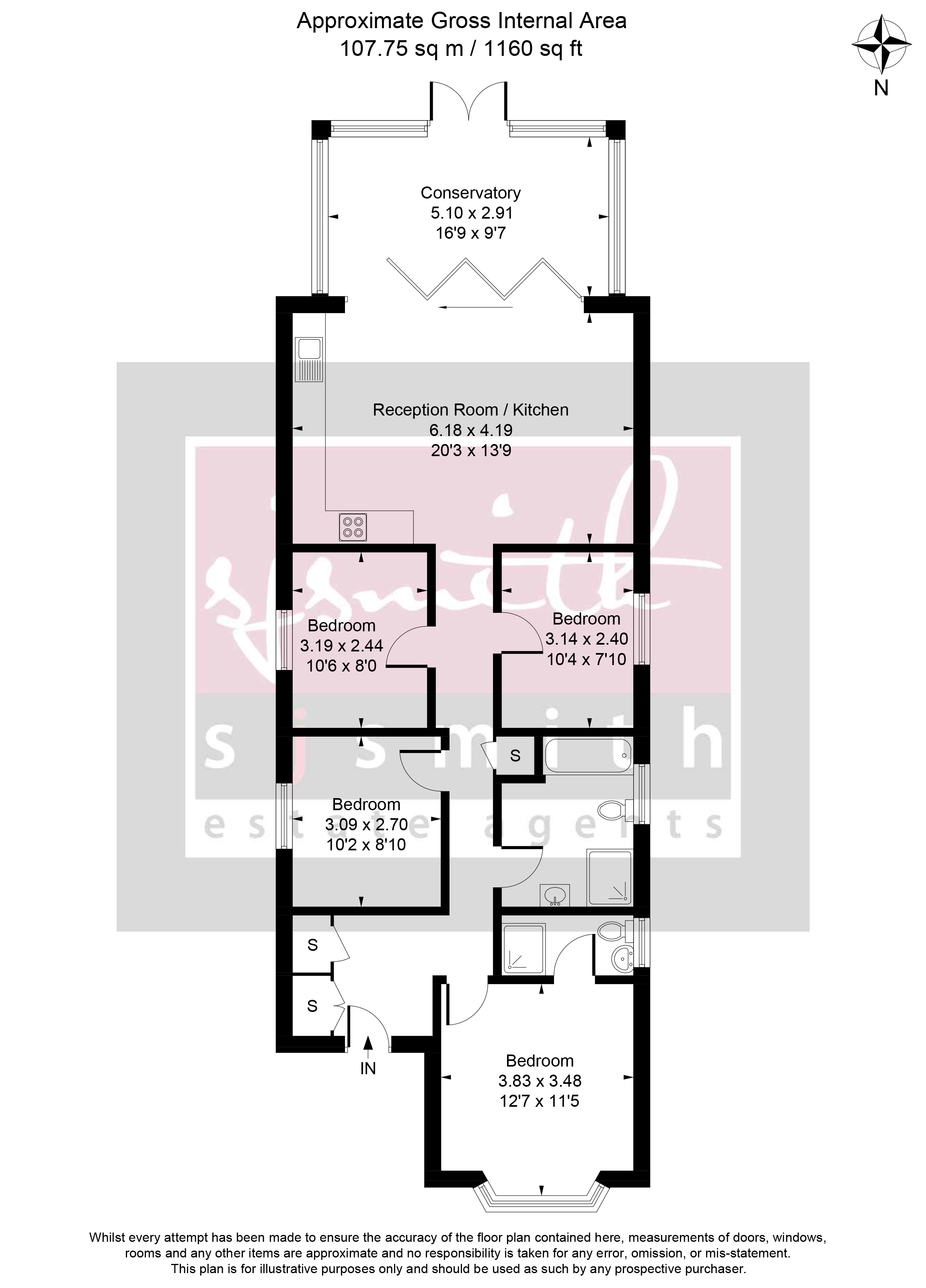 116, Feltham Road, Ashford floorplan