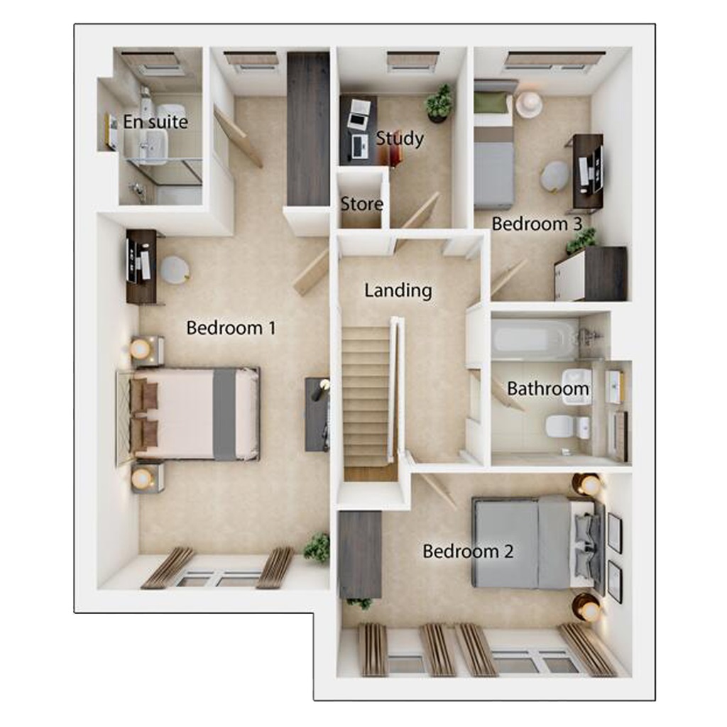 The Byrneham - Plot 281, Burdon Manor, Buttonwood Road, Ryhope, Sunderland floorplan