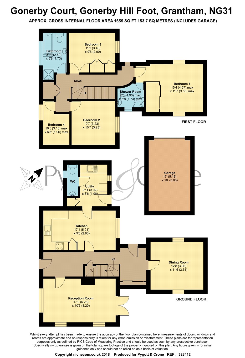 4 Bedrooms Detached house for sale in Gonerby Court, Gonerby Hill Foot NG31