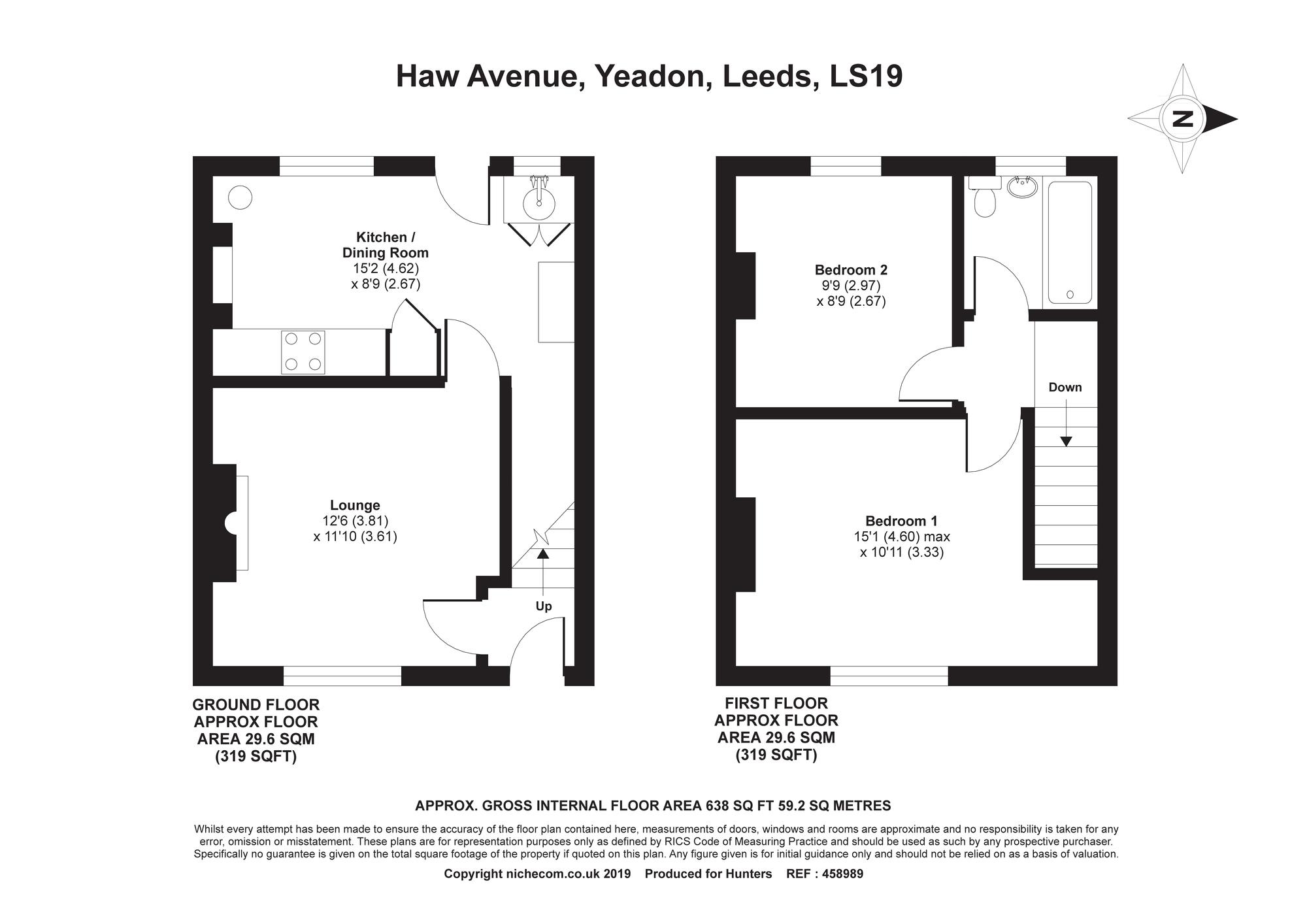 2 Bedrooms Terraced house for sale in Haw Avenue, Yeadon, Leeds LS19