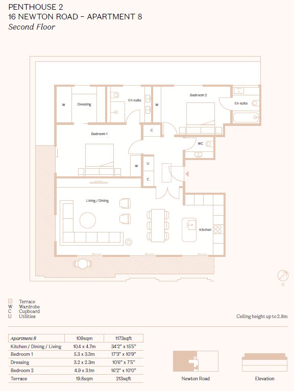 Flat 8, The Newton, 14-18, Newton Road, London floorplan