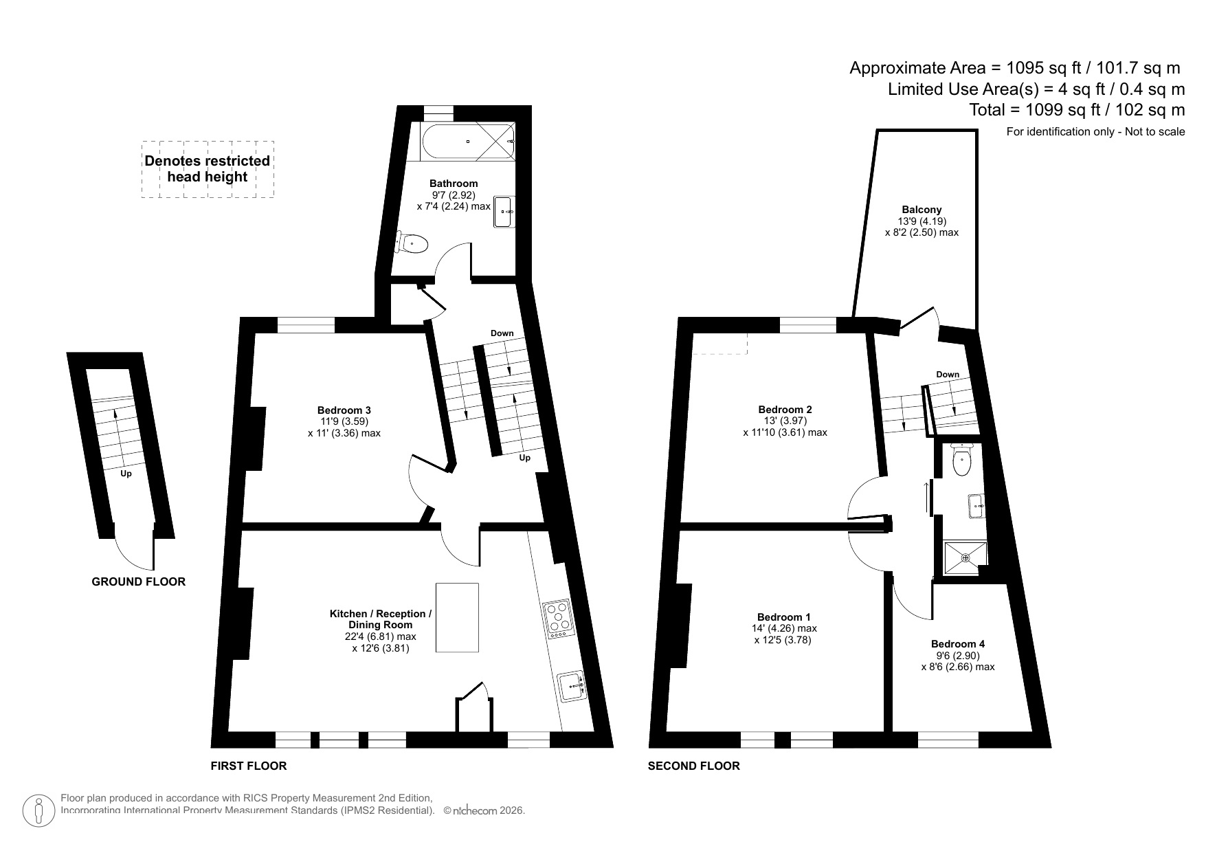 1, Champion Crescent, London floorplan