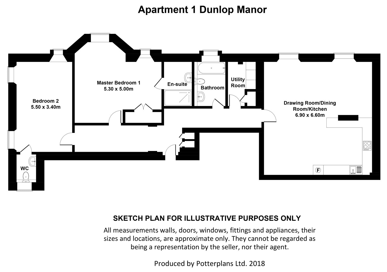 2 Bedrooms Flat for sale in Apartment 1, Dunlop Manor, Dunlop, Ayrshire KA3