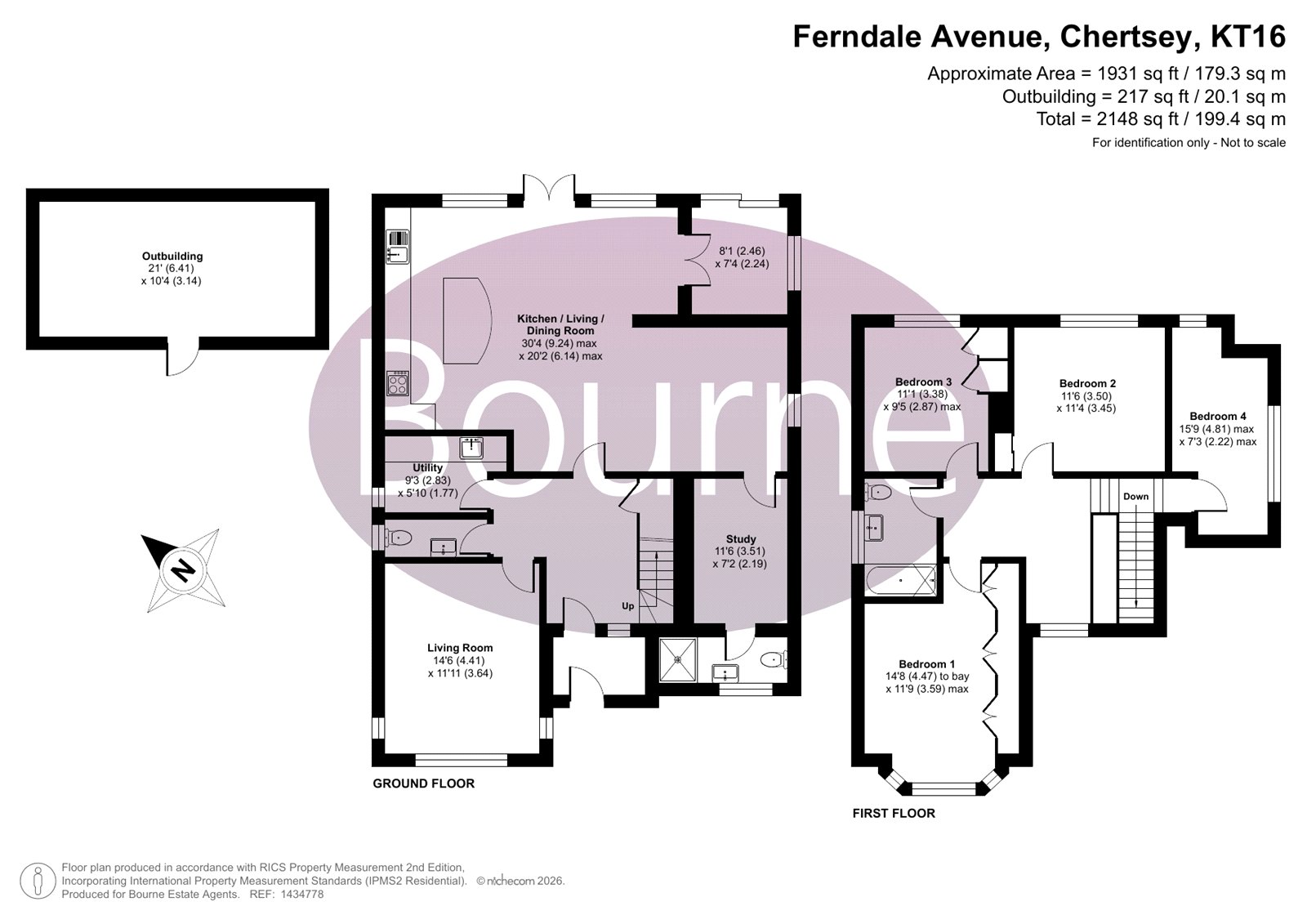 26, Ferndale Avenue, Chertsey floorplan