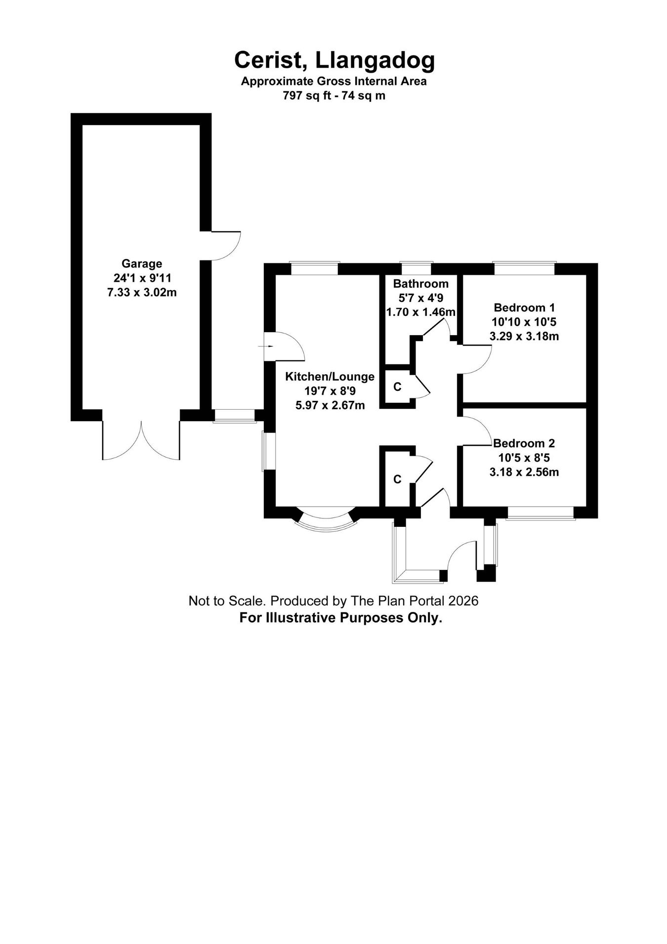 Cerist, Llangadog, Carmarthenshire floorplan