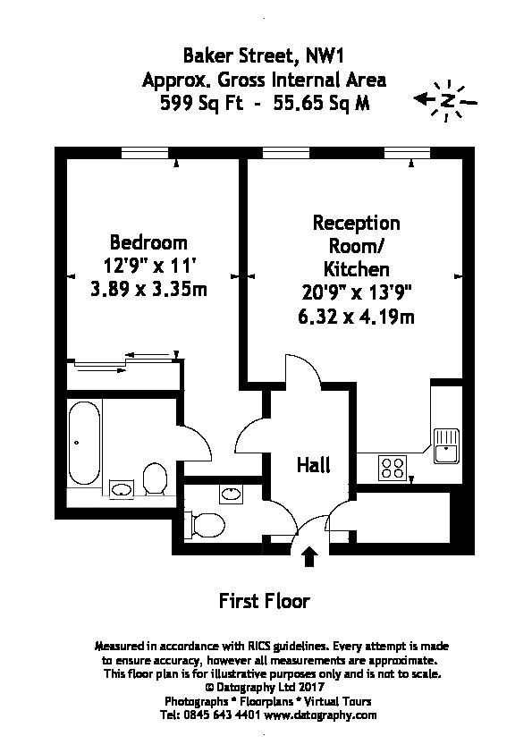 1 Bedrooms Flat to rent in Baker Street, Marylebone, London NW1