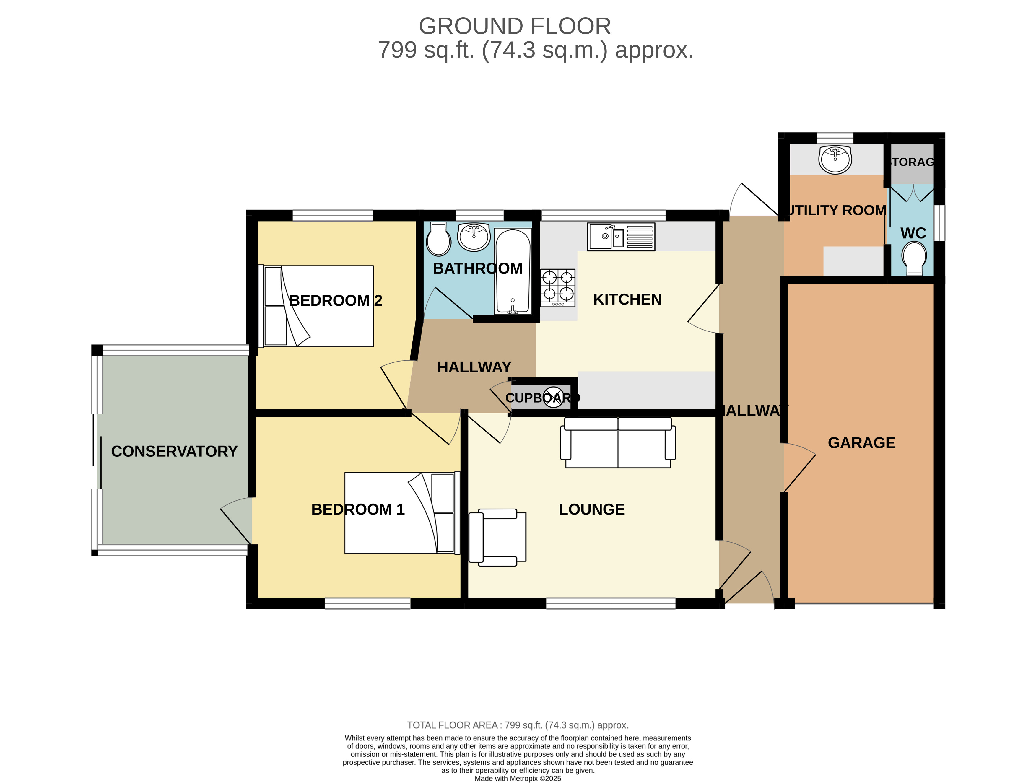 Tollock Moir,, Brea, Cornwall floorplan