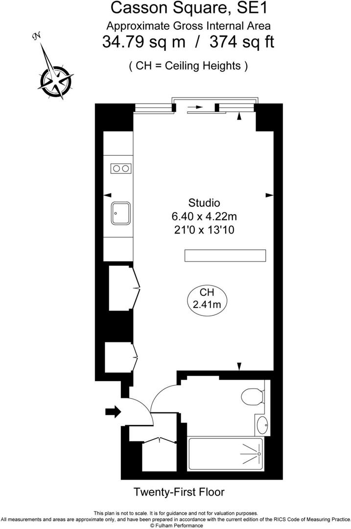 Apartment 2107, 1, Casson Square, London floorplan