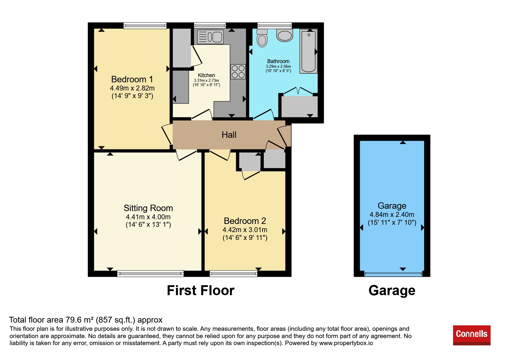 Flat 16, St Georges Court, London Road, East Grinstead floorplan