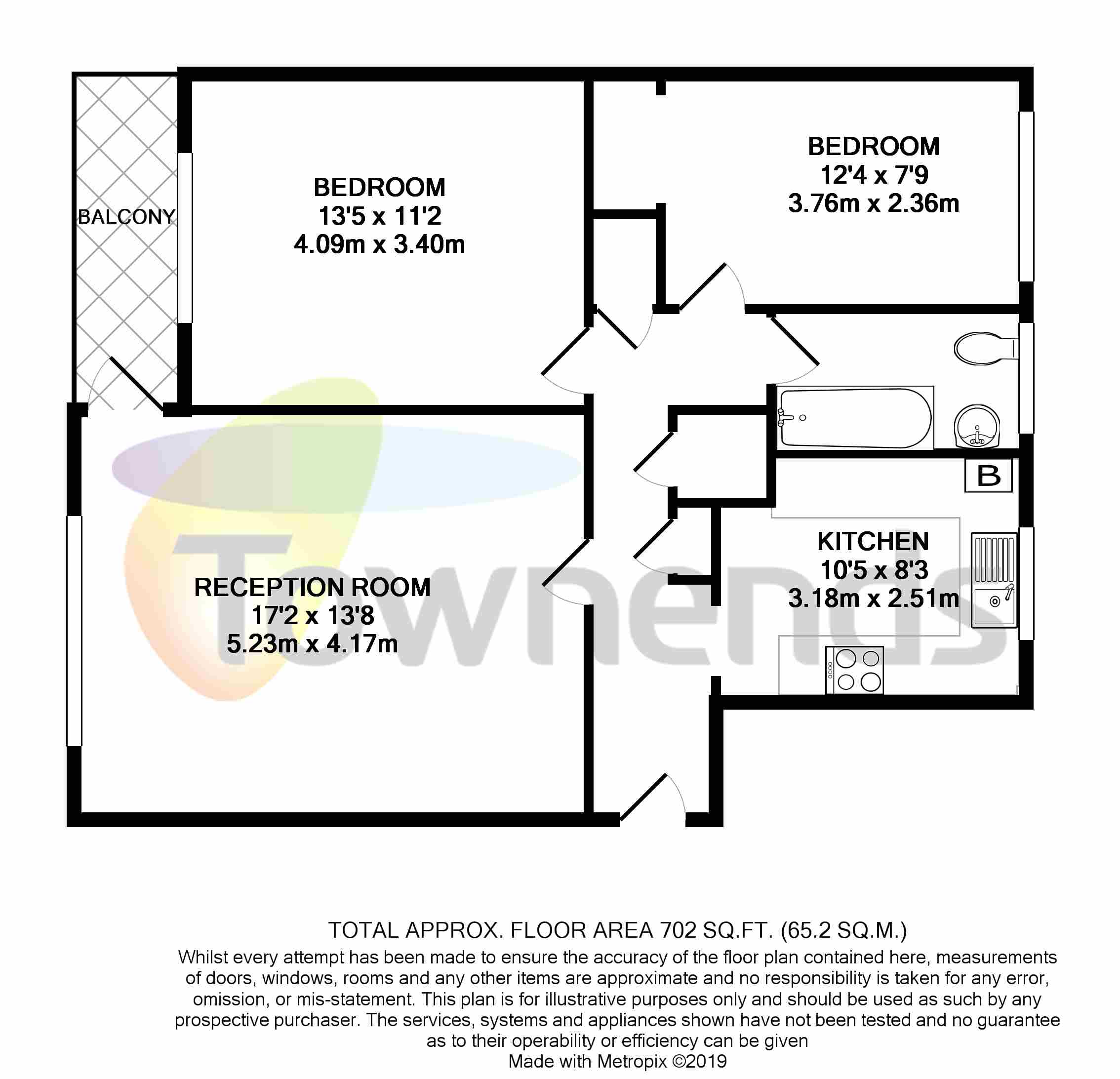 2 Bedrooms Flat to rent in Jordans Close, Guildford, Surrey GU1