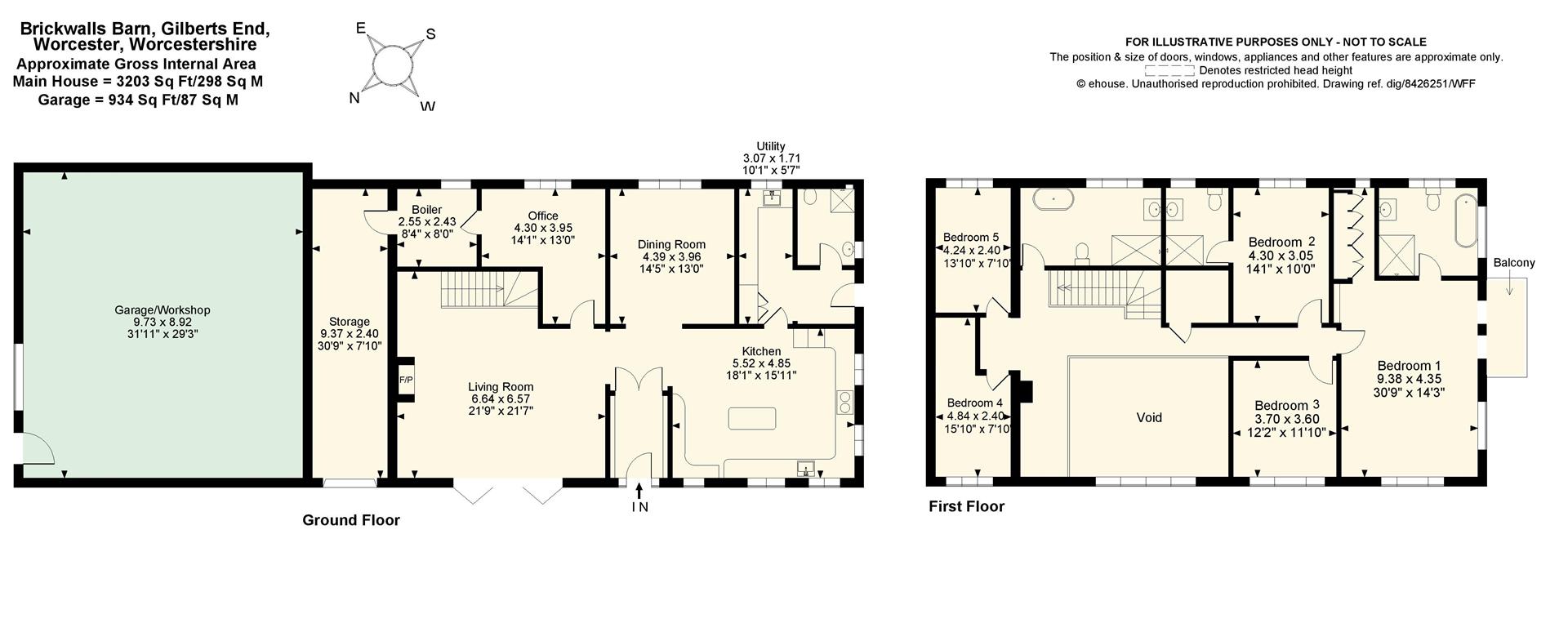 Gilberts End, Hanley Castle, Worcester WR8, 5 bedroom detached house
