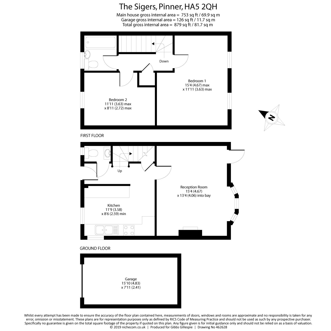 2 Bedrooms End terrace house for sale in The Sigers, Pinner, Middlesex HA5