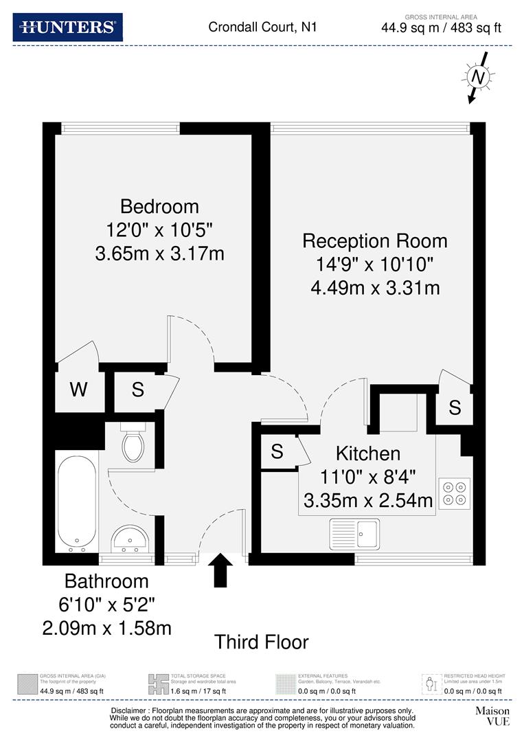 Flat 359, Crondall Court, London floorplan