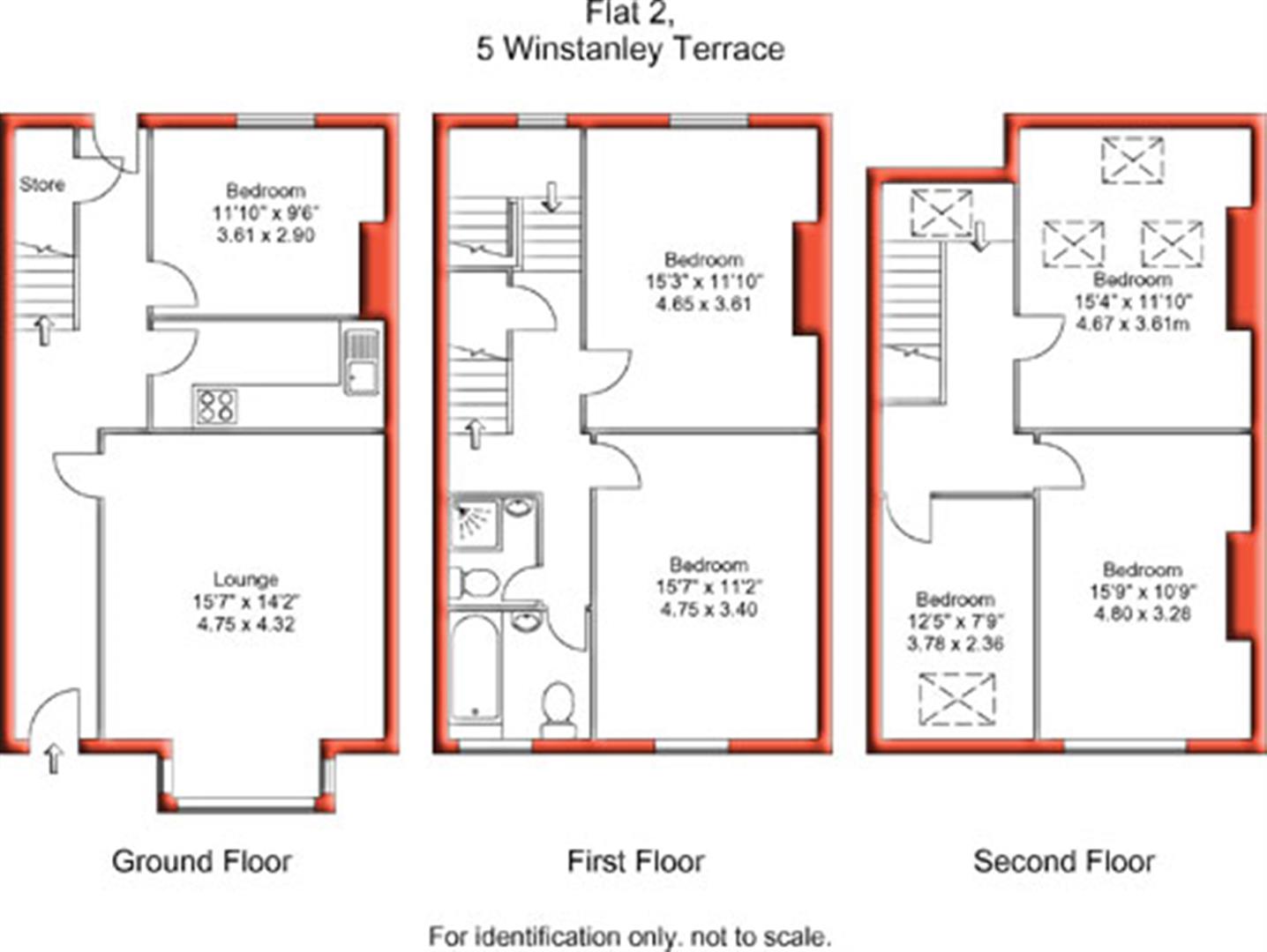 6 Bedrooms Flat to rent in Flat 2, 5 Winstanley Terrace, Hyde Park LS6