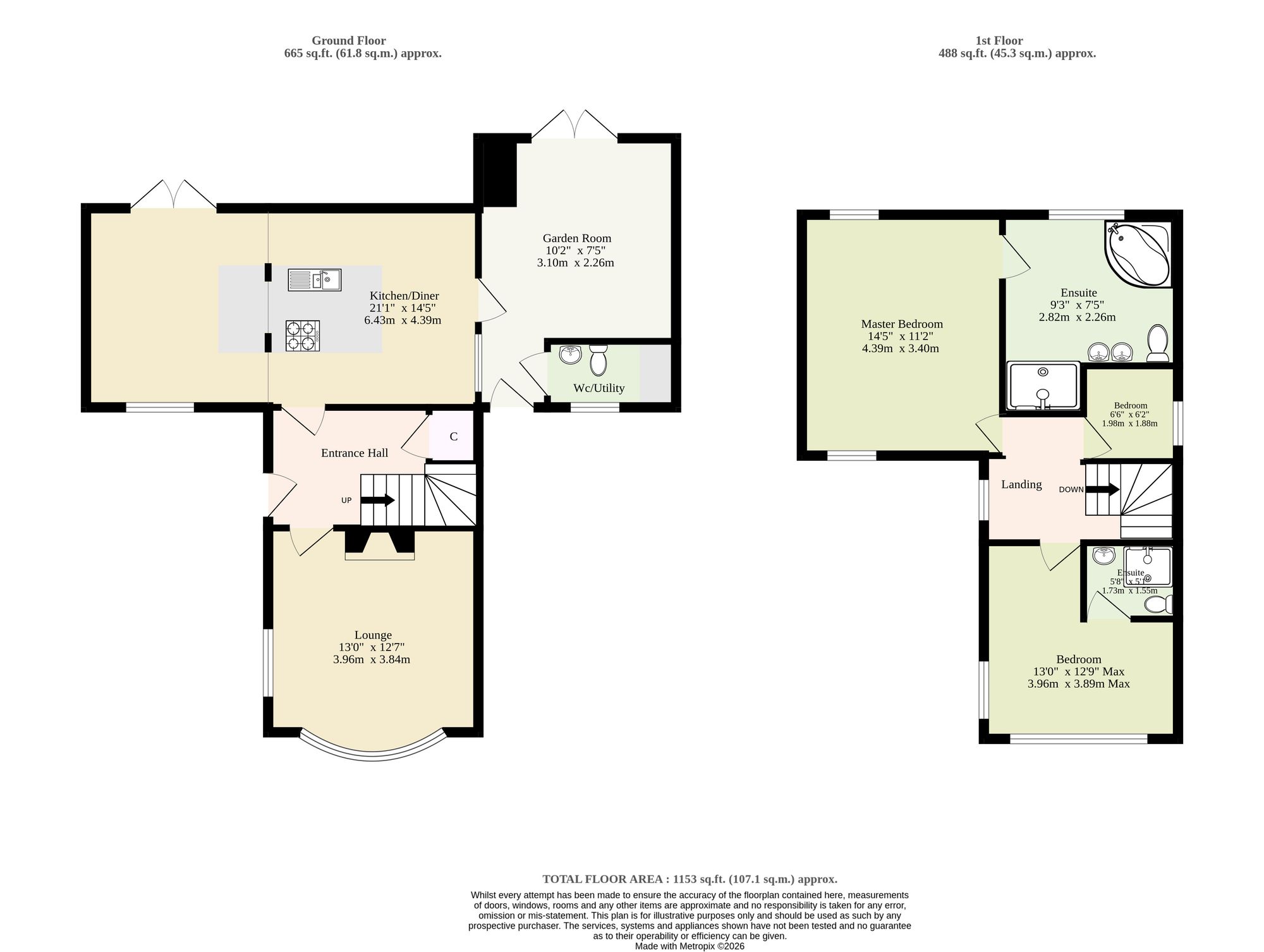 5 Balmoral Avenue, Great Yarmouth floorplan