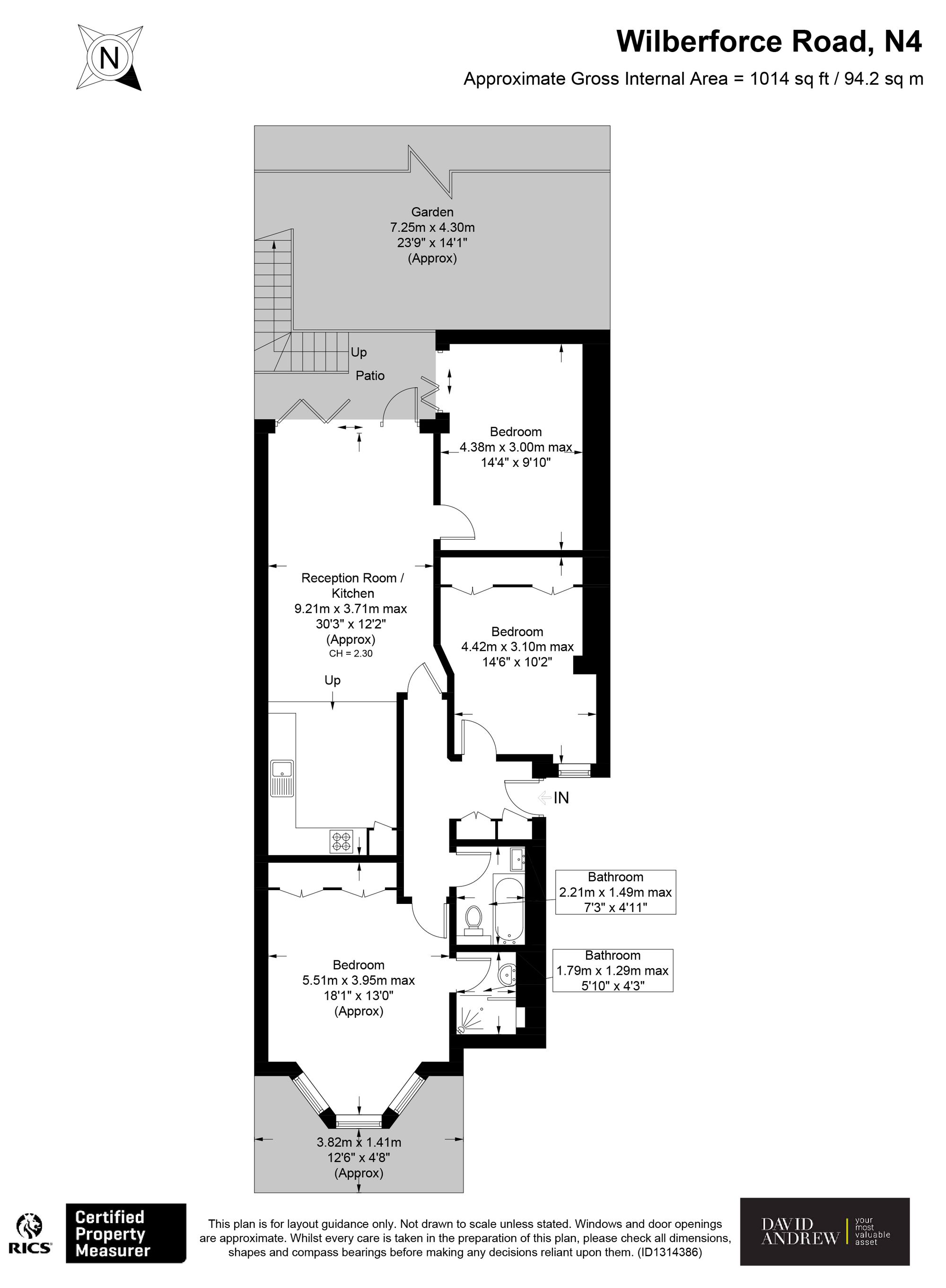 86a Wilberforce Road, London floorplan
