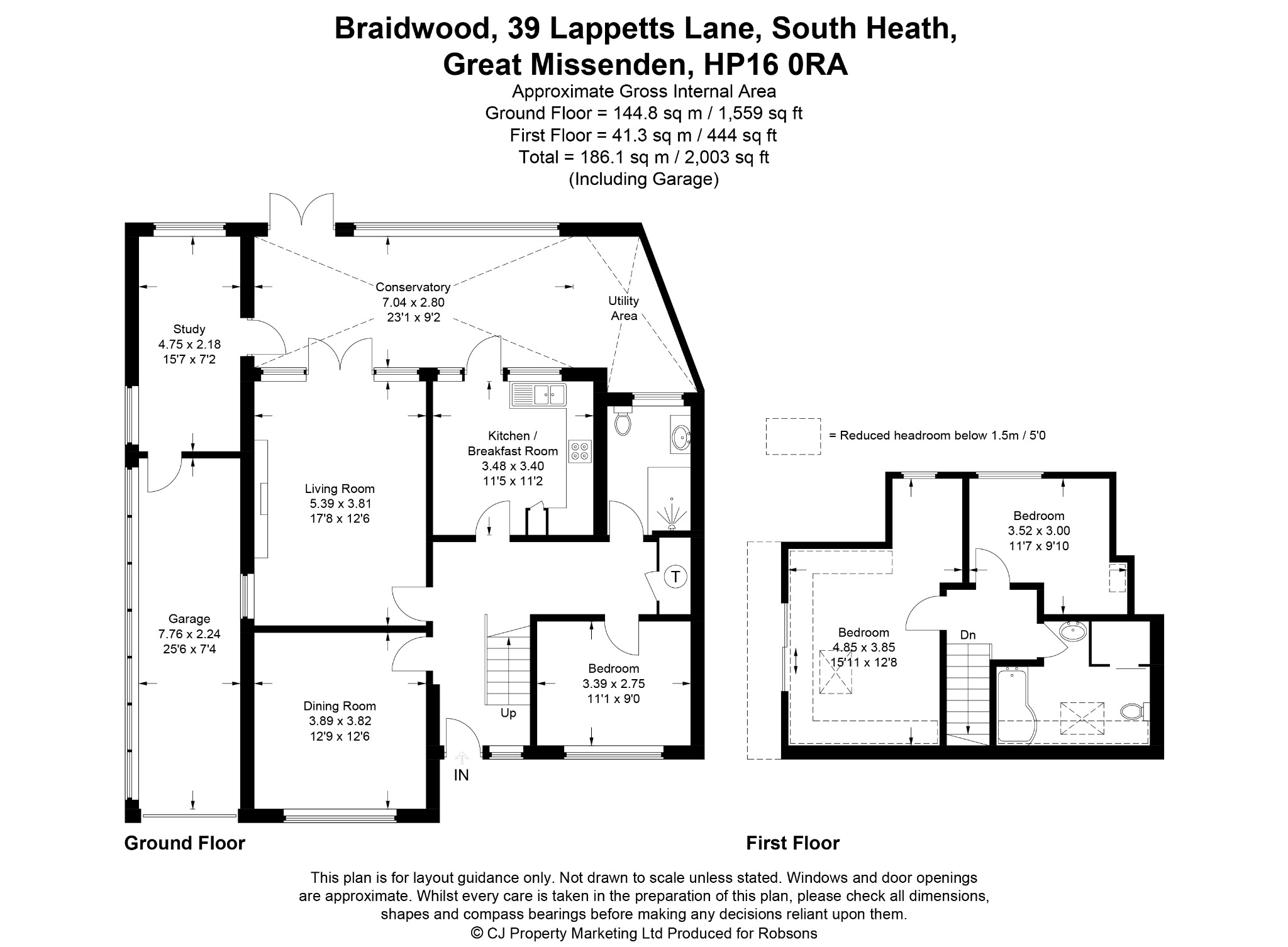 Braidwood, 39 Lappetts Lane, South Heath, Great Missenden floorplan
