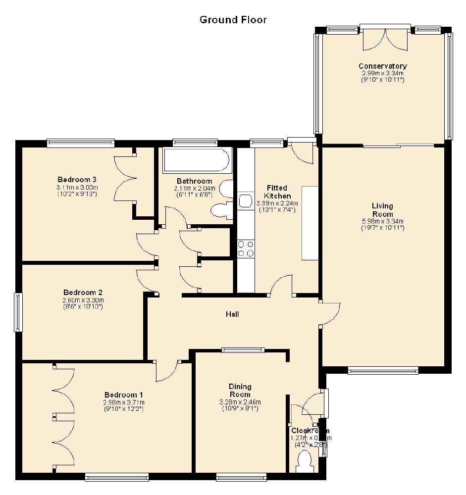 3 Bedrooms Detached bungalow for sale in Beech Lane, Woodcote, S Oxon RG8