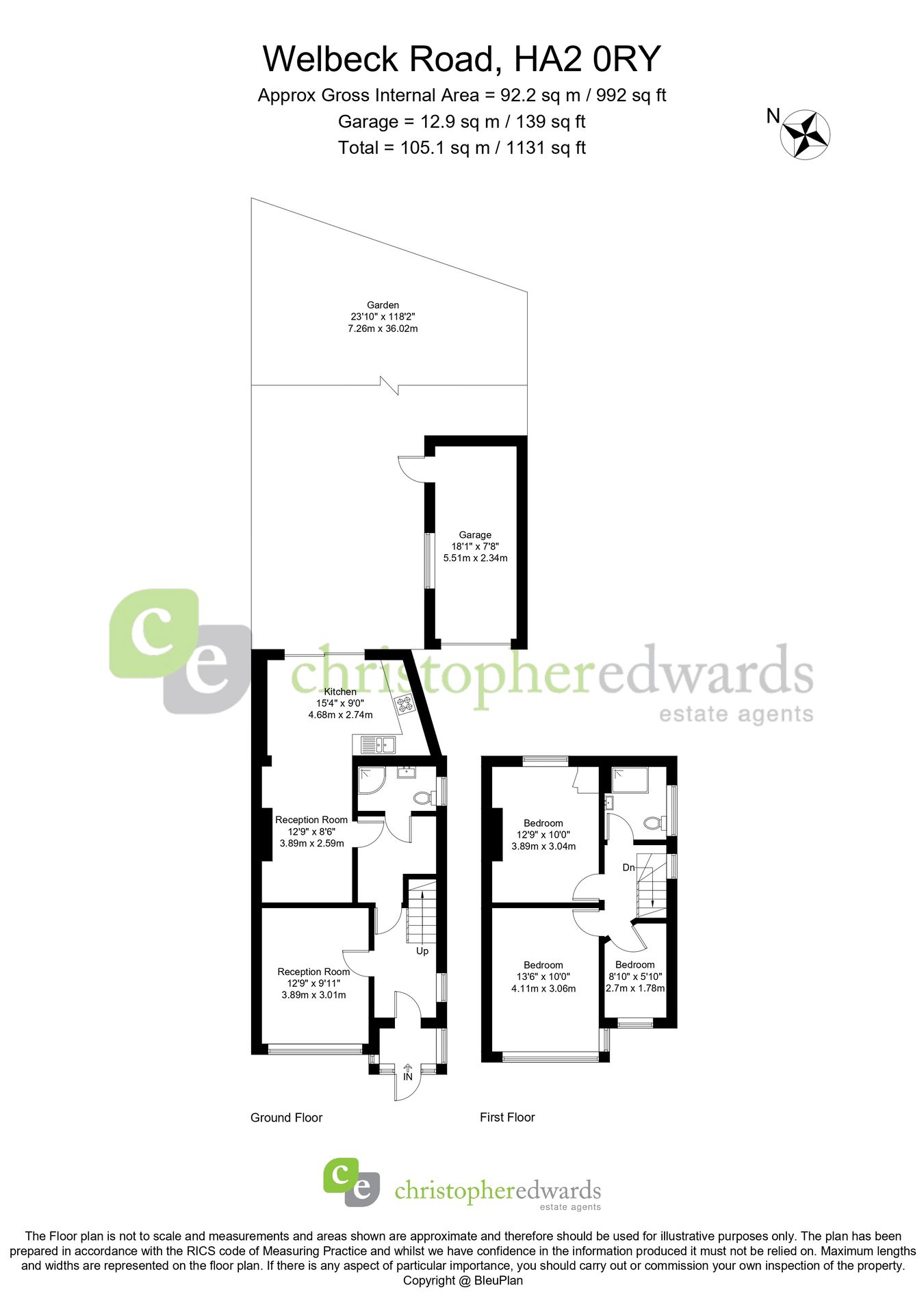 157, Welbeck Road, Harrow floorplan