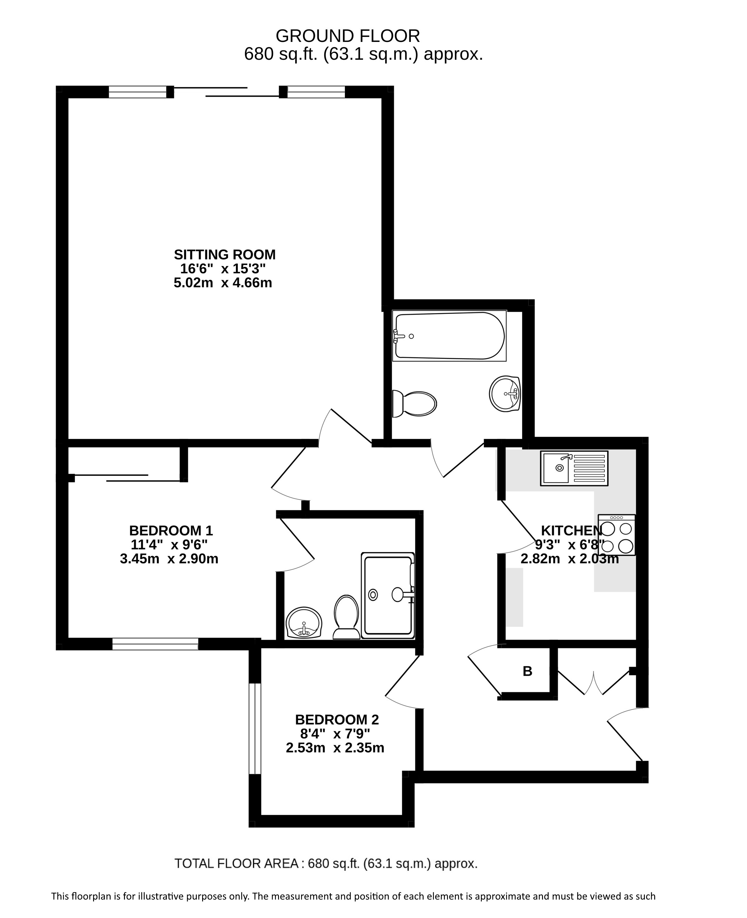 1 The Rex, High Street, Berkhamsted floorplan