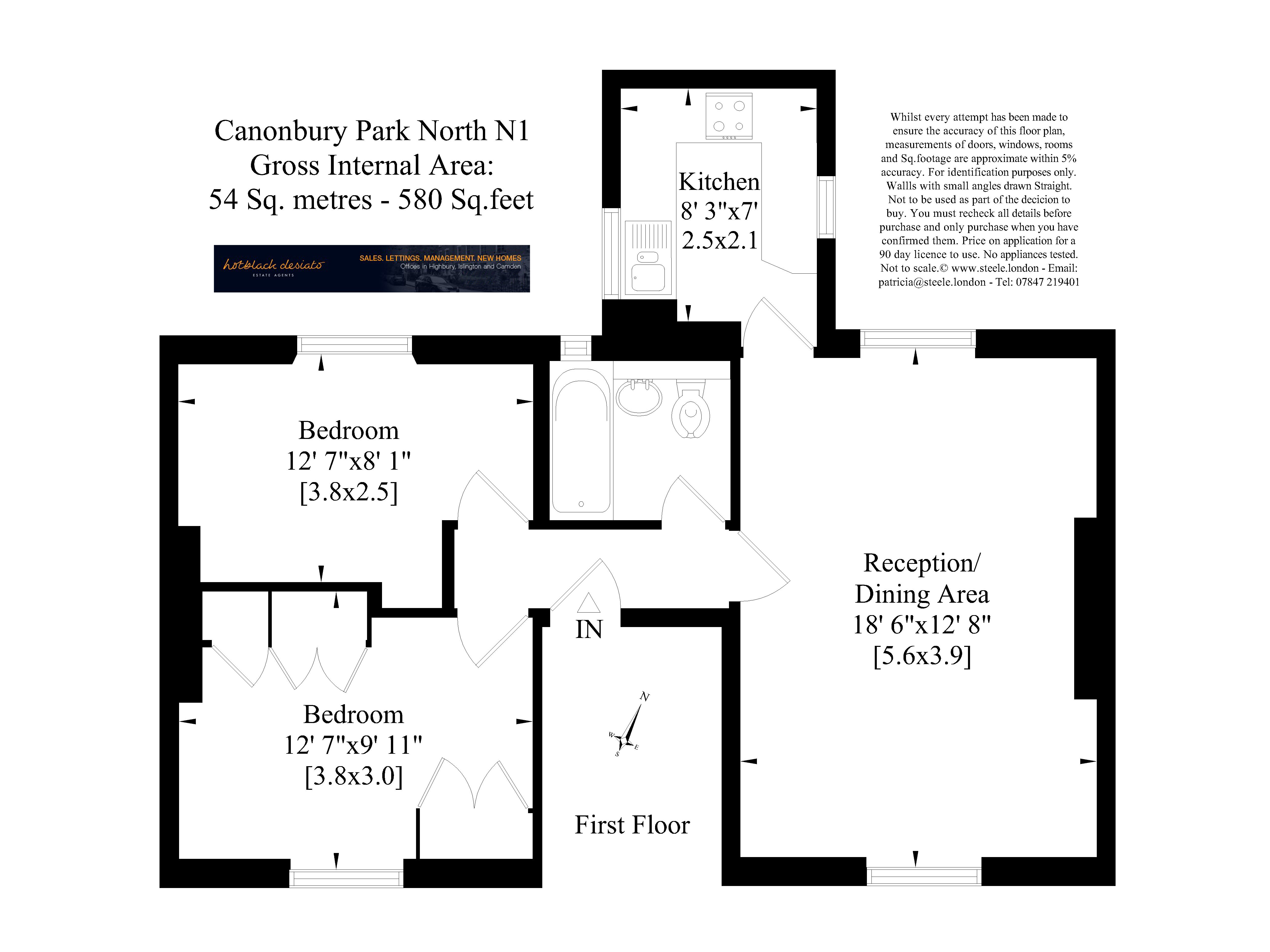 2 Bedrooms Flat to rent in Canonbury Park North, London N1