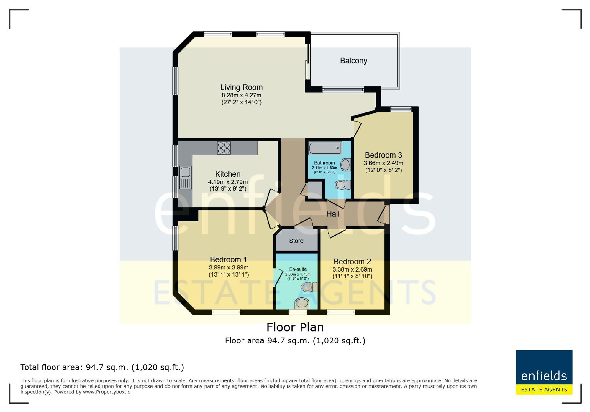 Flat 9 Roslin Road South, Oakwood, Bournemouth floorplan