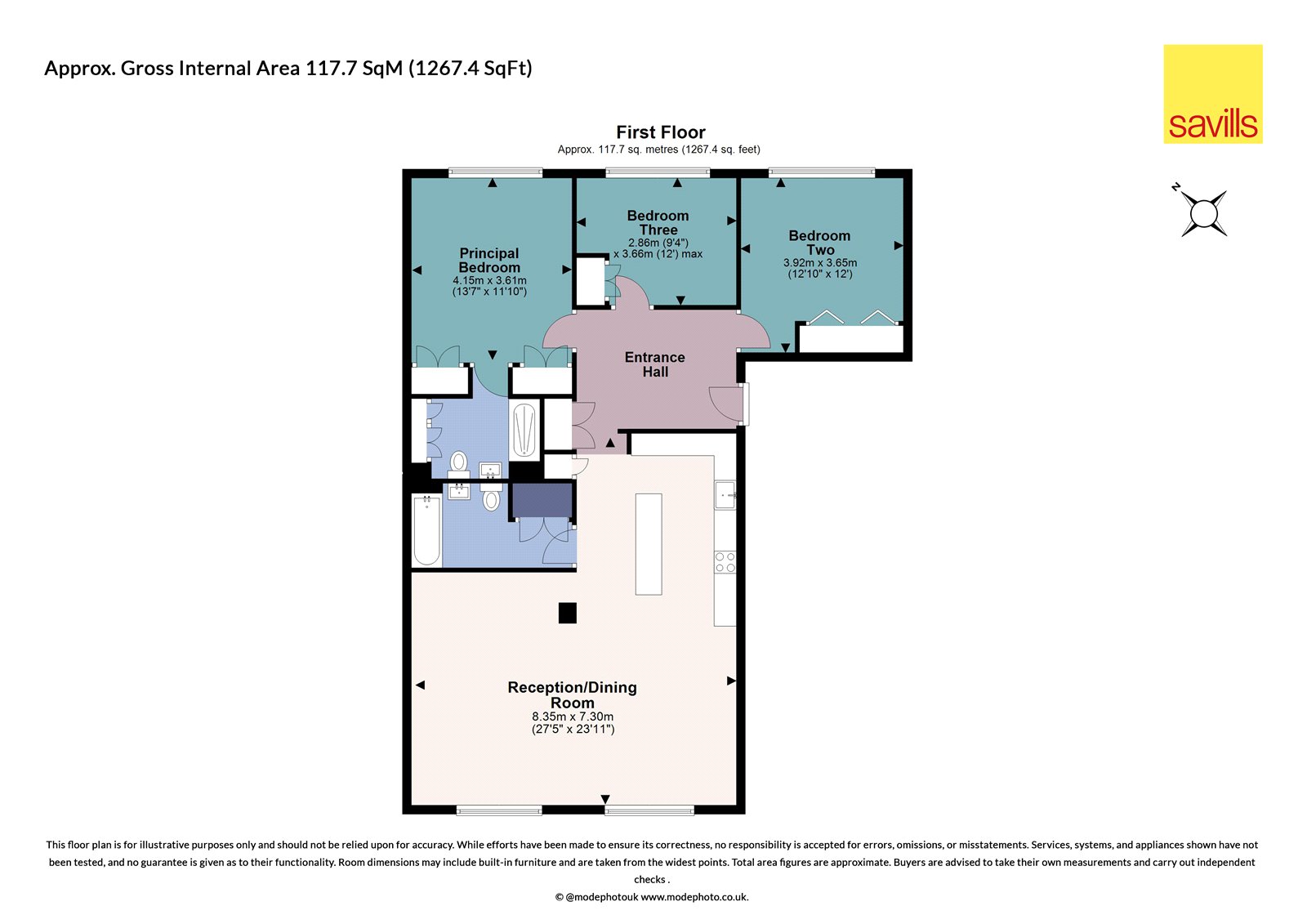 Flat 3, 36, Gloucester Avenue, London floorplan