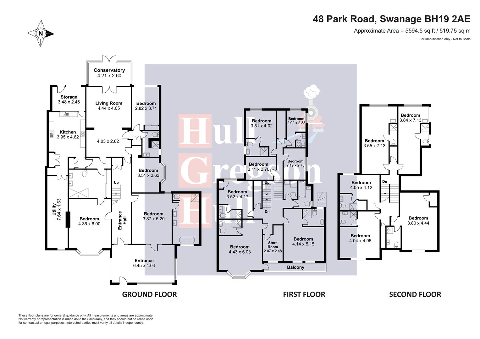 Limes Hotel, 48. Park Road, Swanage floorplan