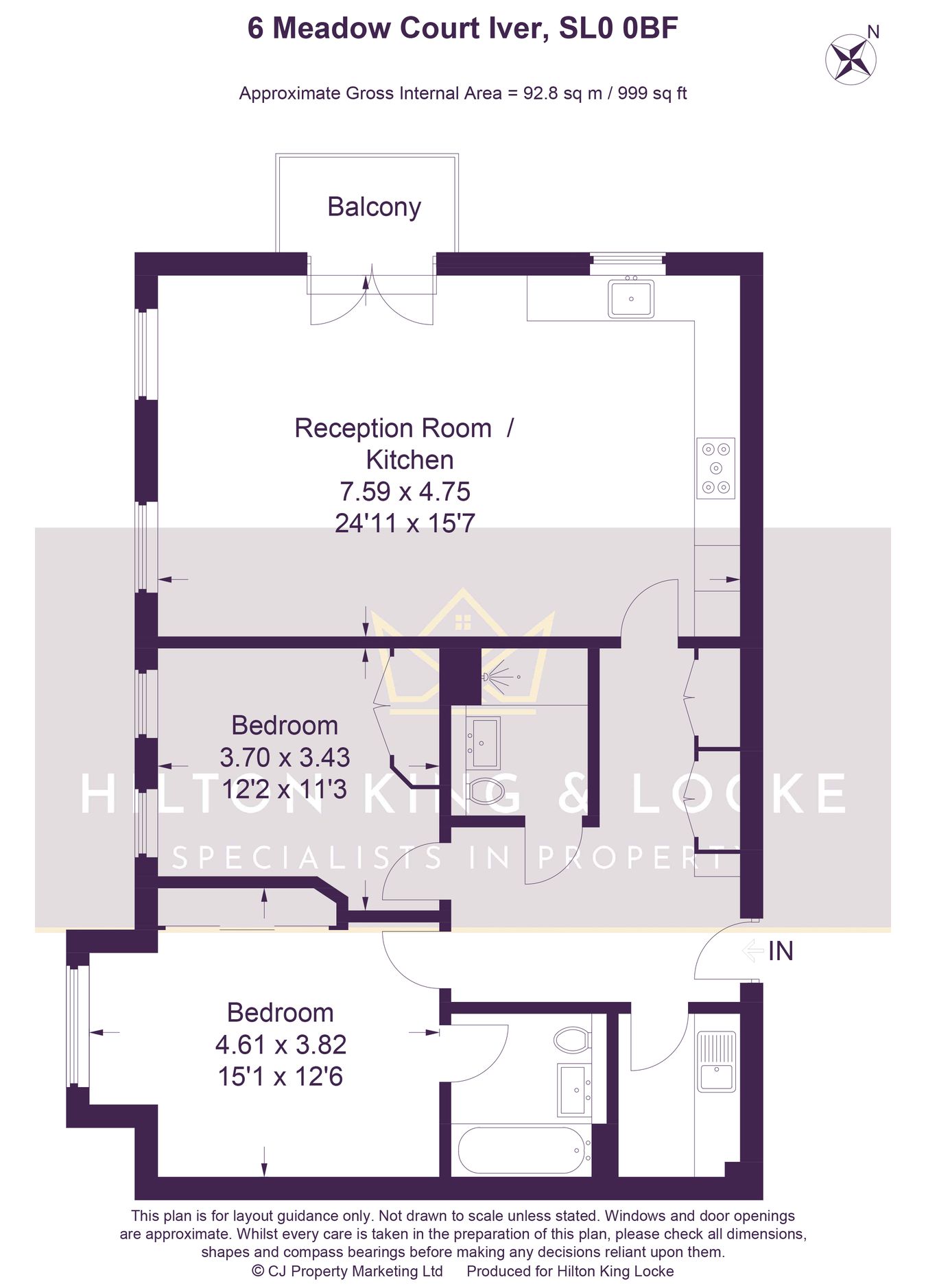 6, Meadow Court, Iver floorplan