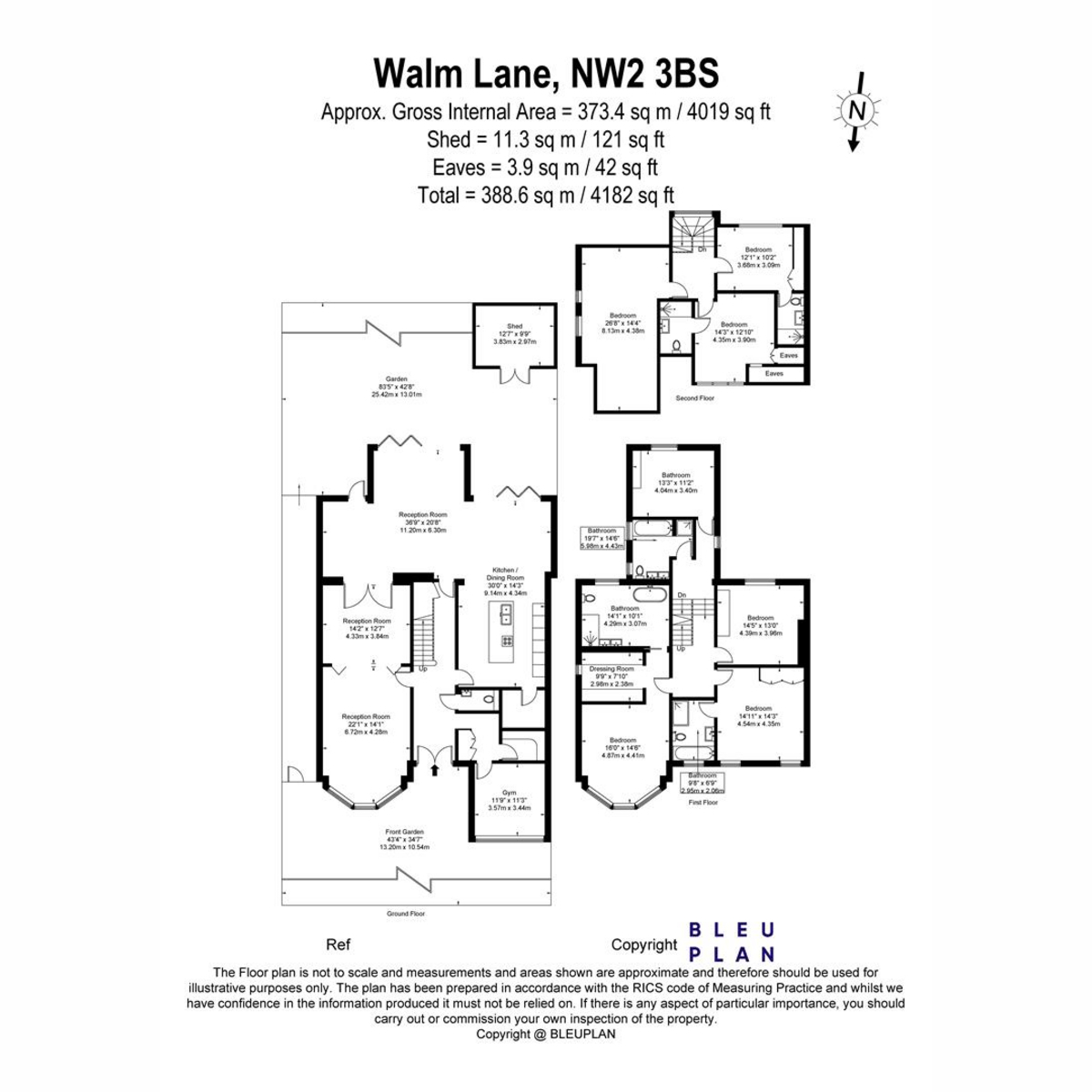 226, Walm Lane, London floorplan