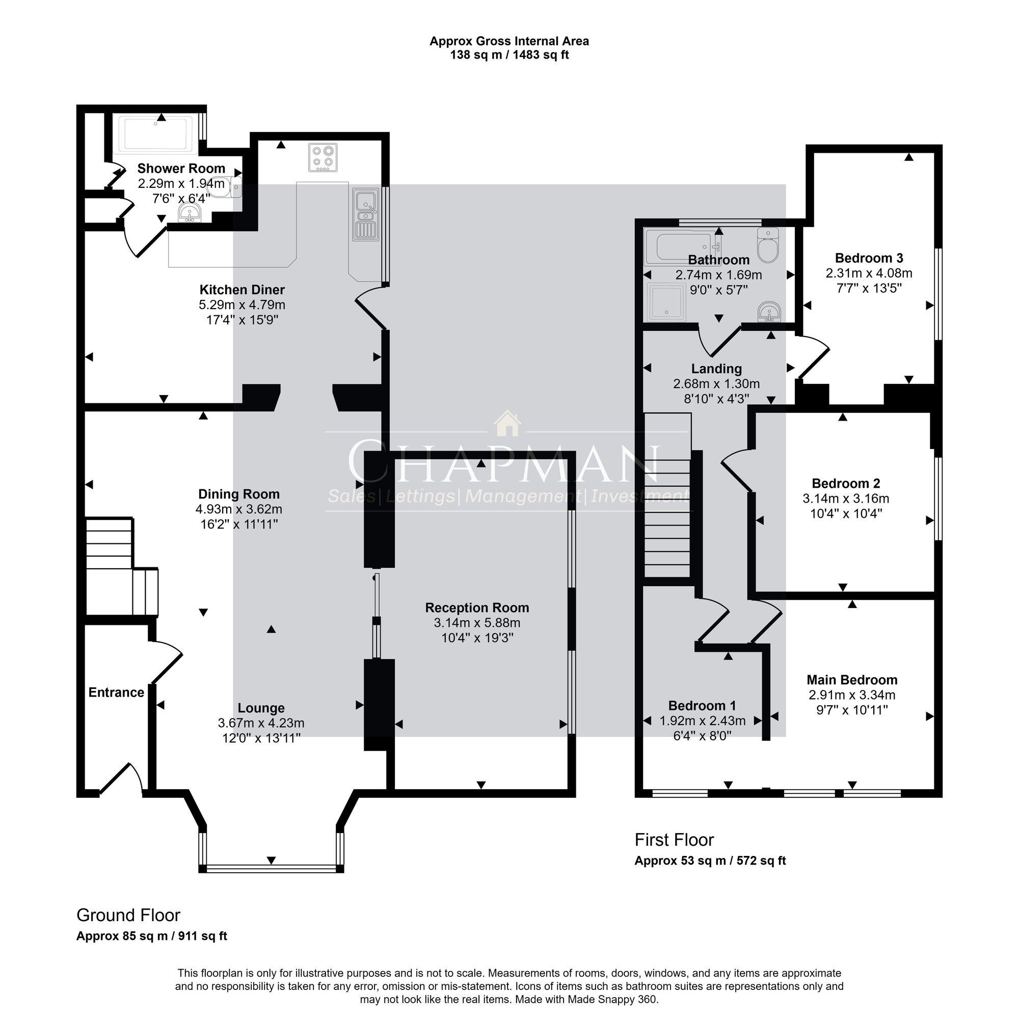 149 High Street, Porth floorplan