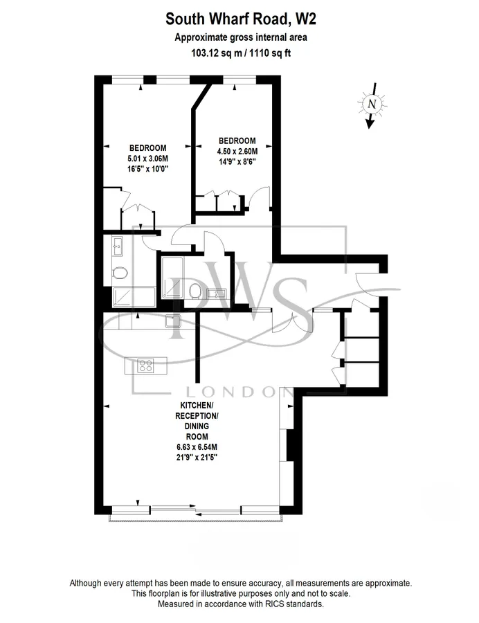 Westcliffe Apartments, South Wharf Road, London floorplan