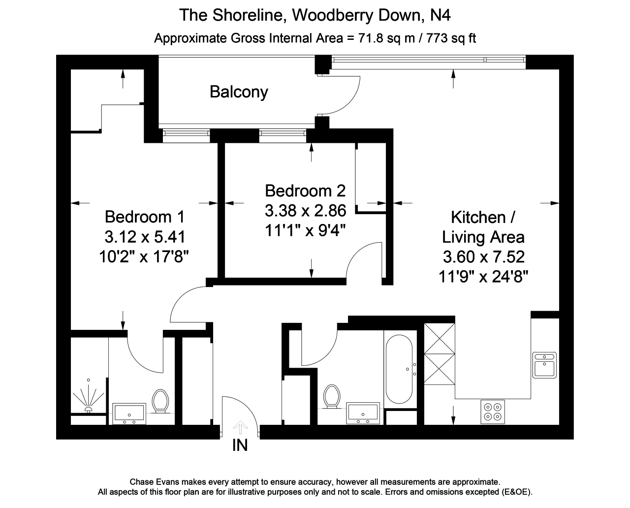 2 Bedrooms Flat to rent in The Shoreline Building, Newnton Close N4