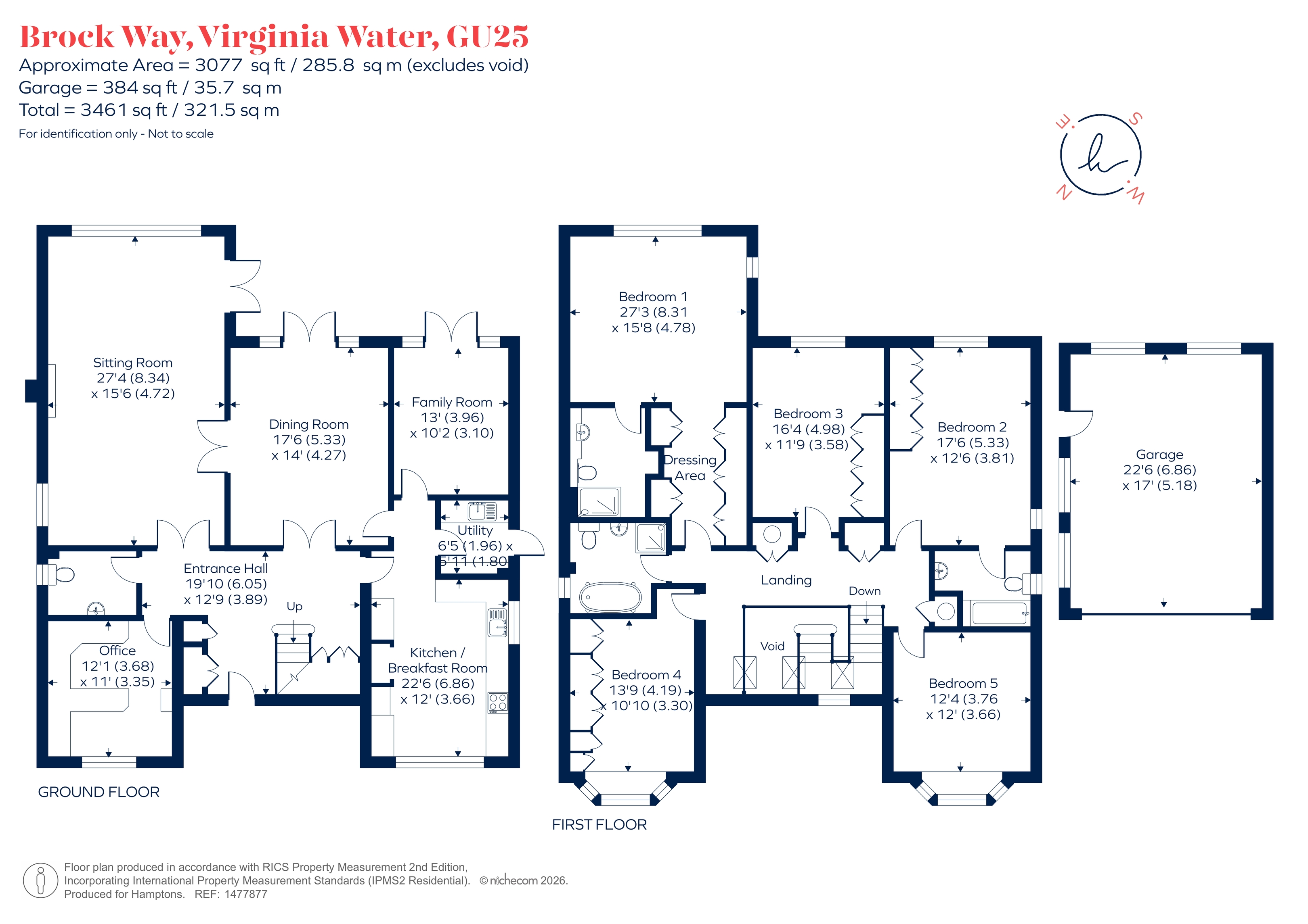 4, Brock Way, Virginia Water floorplan