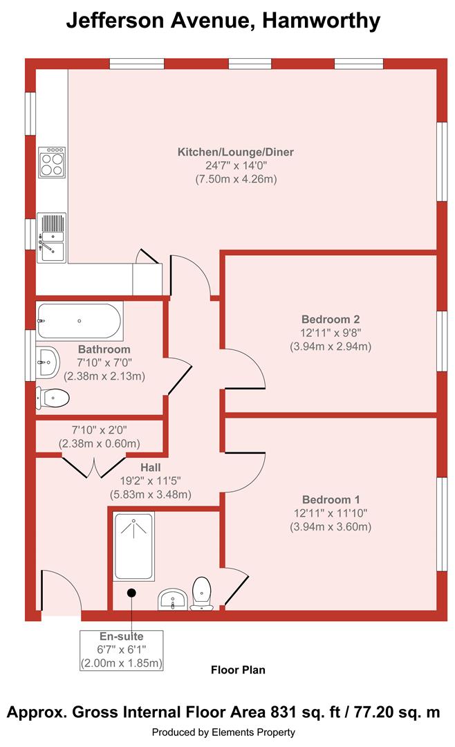 Jefferson Avenue, Poole floorplan