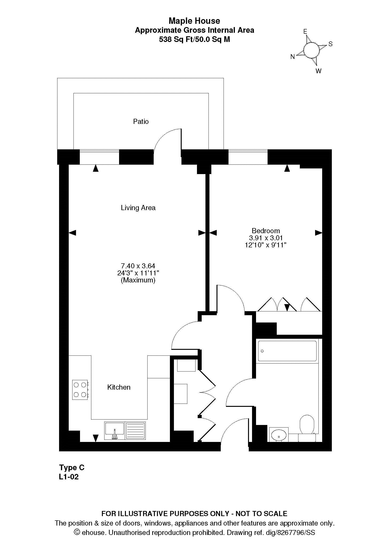 1 Bedrooms Flat to rent in Maple House, Emerald Gardens, Wembley Park HA9