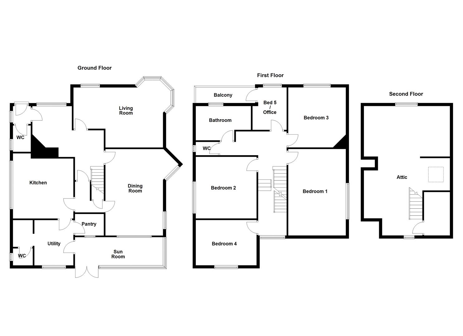 Hillcroft, 71, Ferrybridge Road, Castleford floorplan