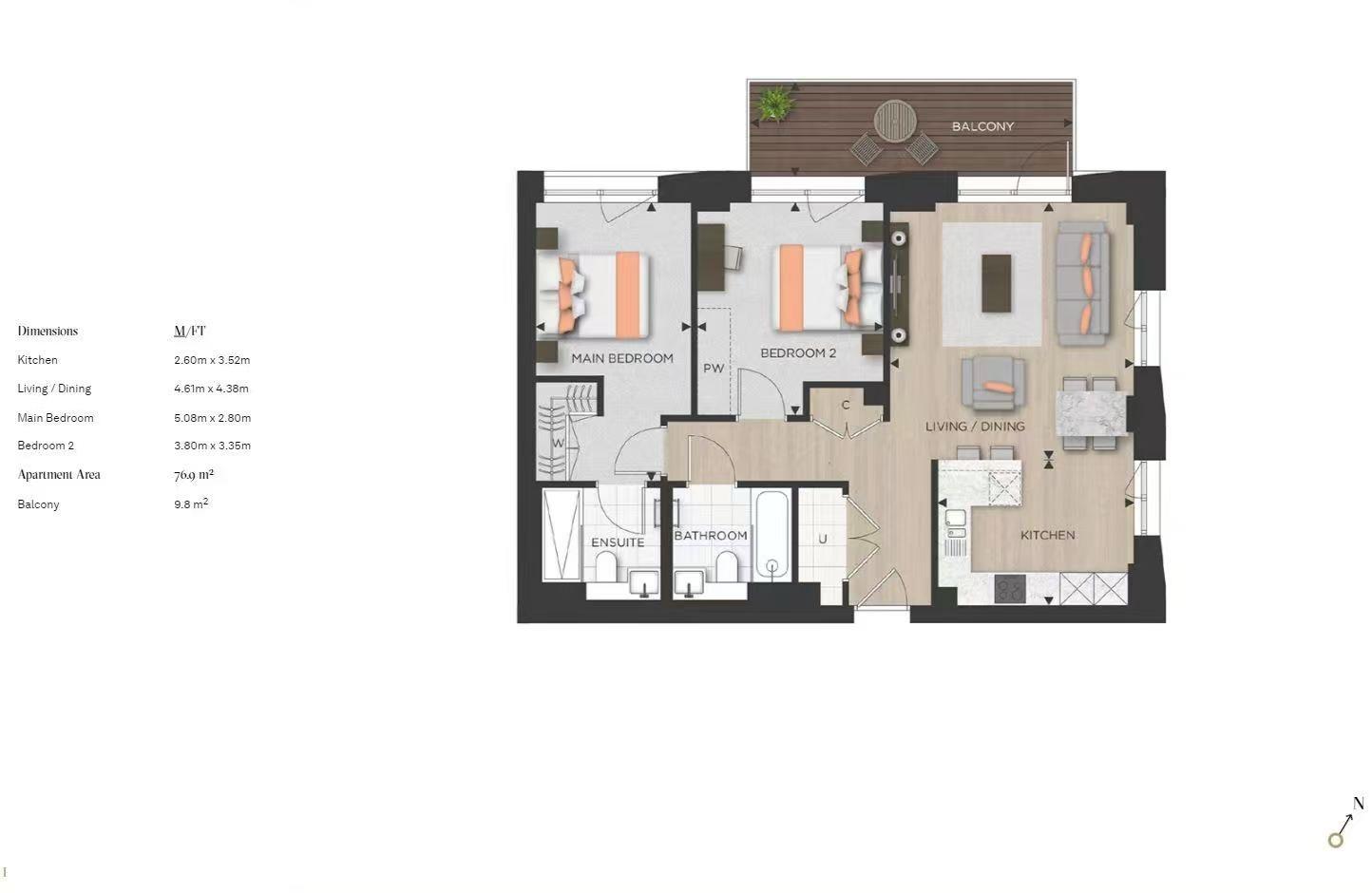 Flat 33, Azure Apartments, Dragonfly Walk, London floorplan