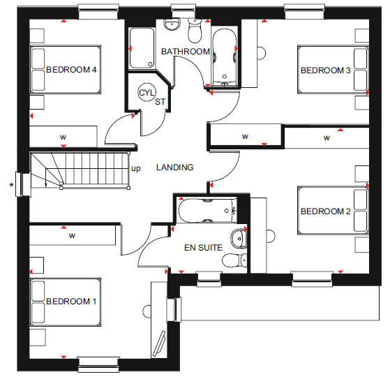 H7885140, Darwin Green, Huntingdon Road, Cambridge floorplan