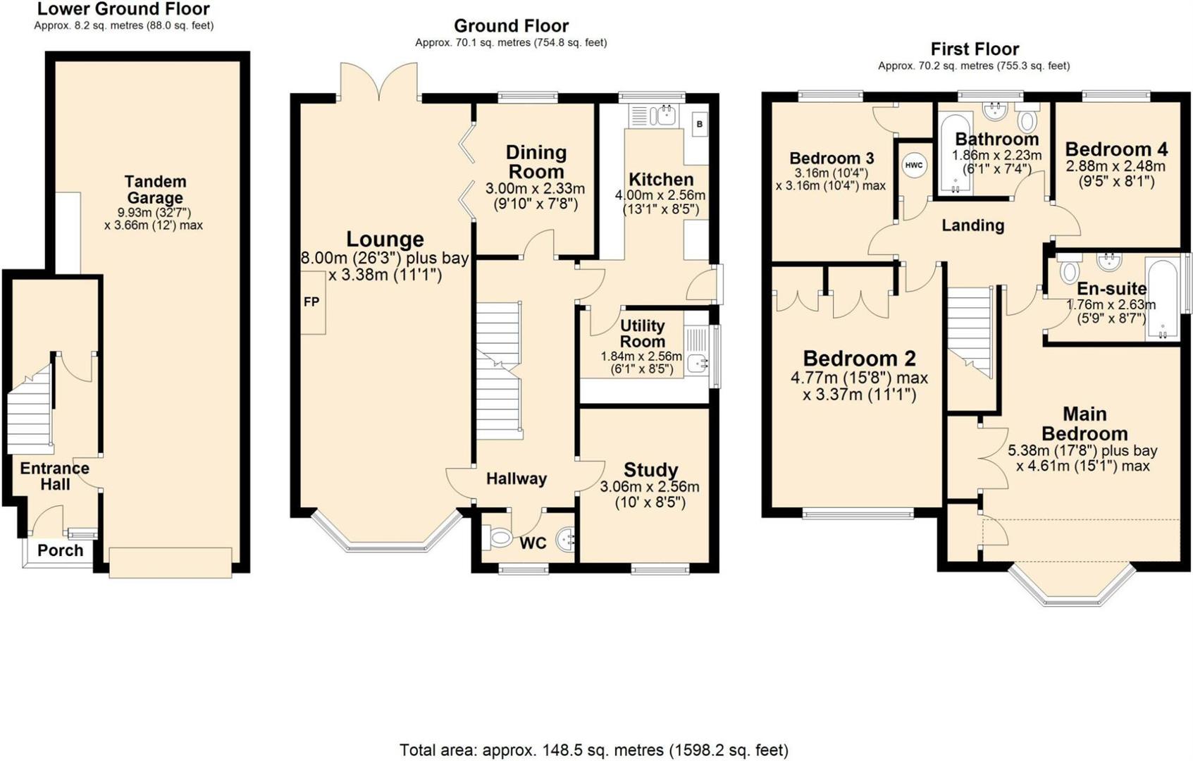 61, Chestnut Hill, Norwich floorplan