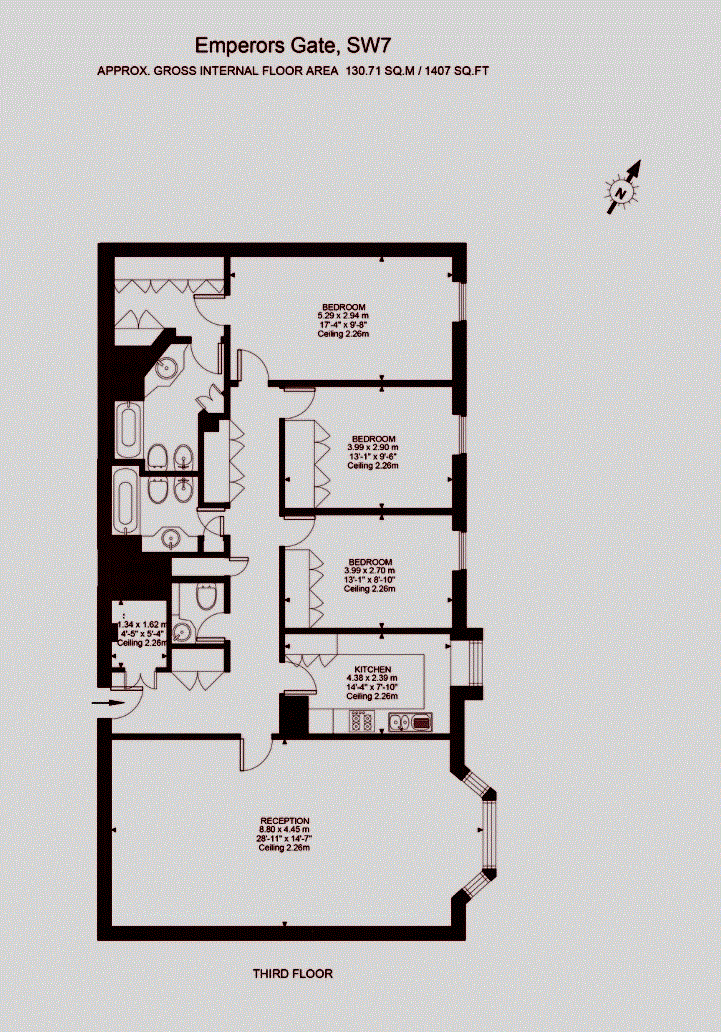 19, 24 Emperors Gate, London floorplan
