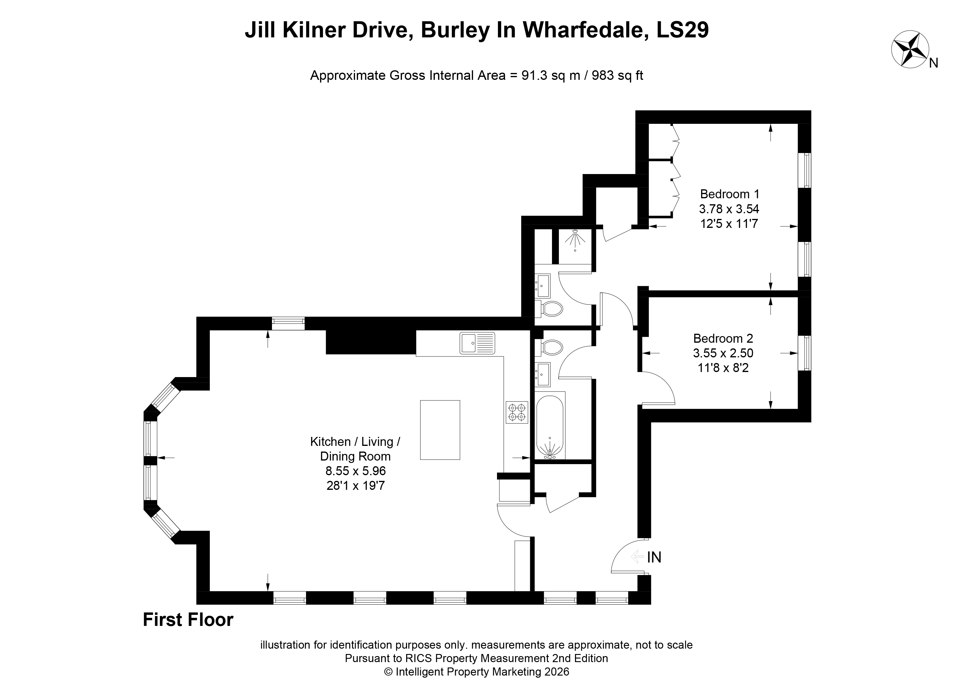 3, Jill Kilner Drive, Ilkley floorplan