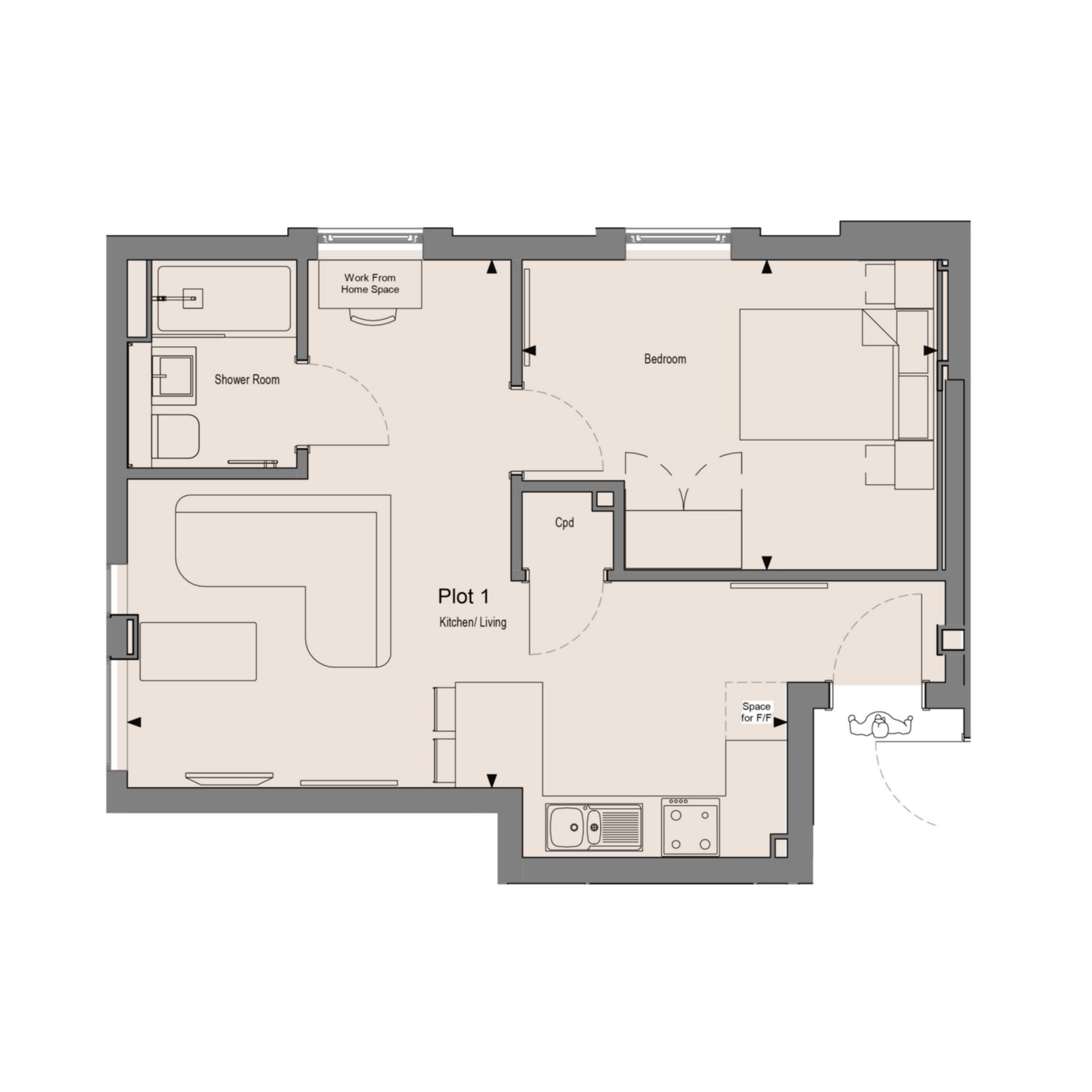 Spindle Close, Hawkinge CT18, 1 bedroom flat for sale 61432482