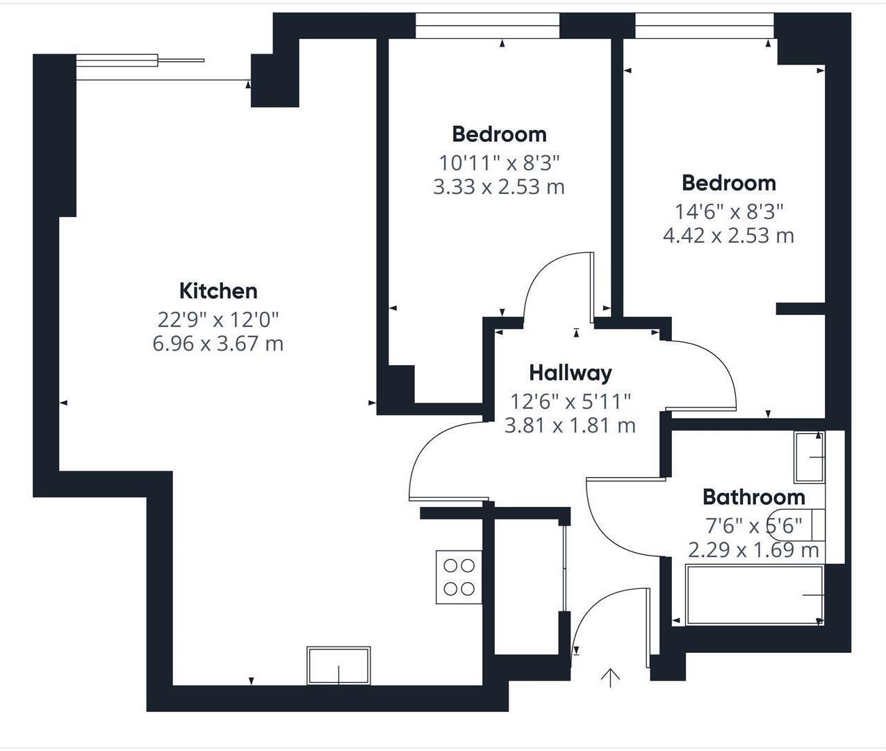 97 Skyline St. Peters Street, Leeds floorplan