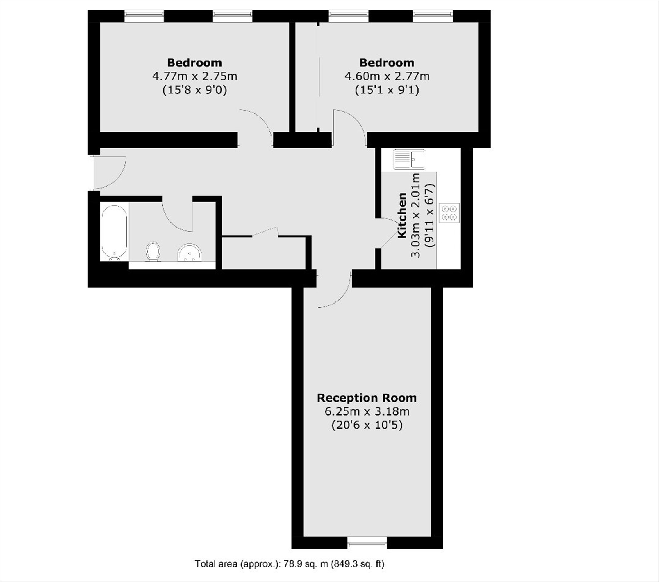 Flat 39, Clerkenwell House, Hilda Road, Southall floorplan