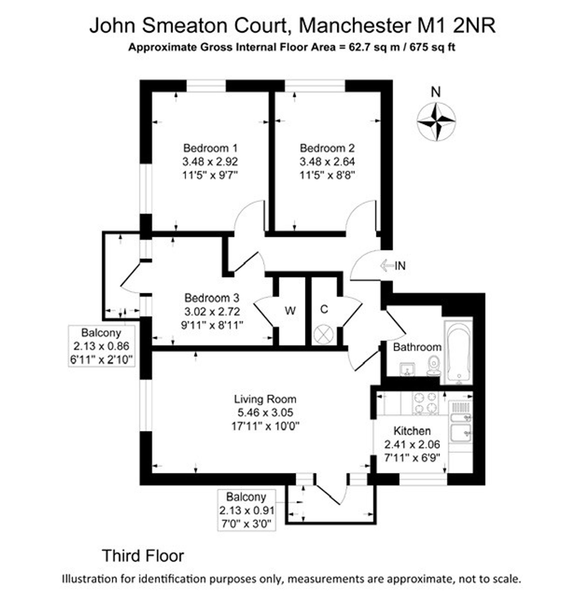 11 John Smeaton Court, Manchester floorplan