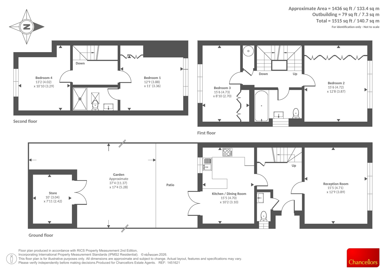 22, Moorland Way, Maidenhead floorplan