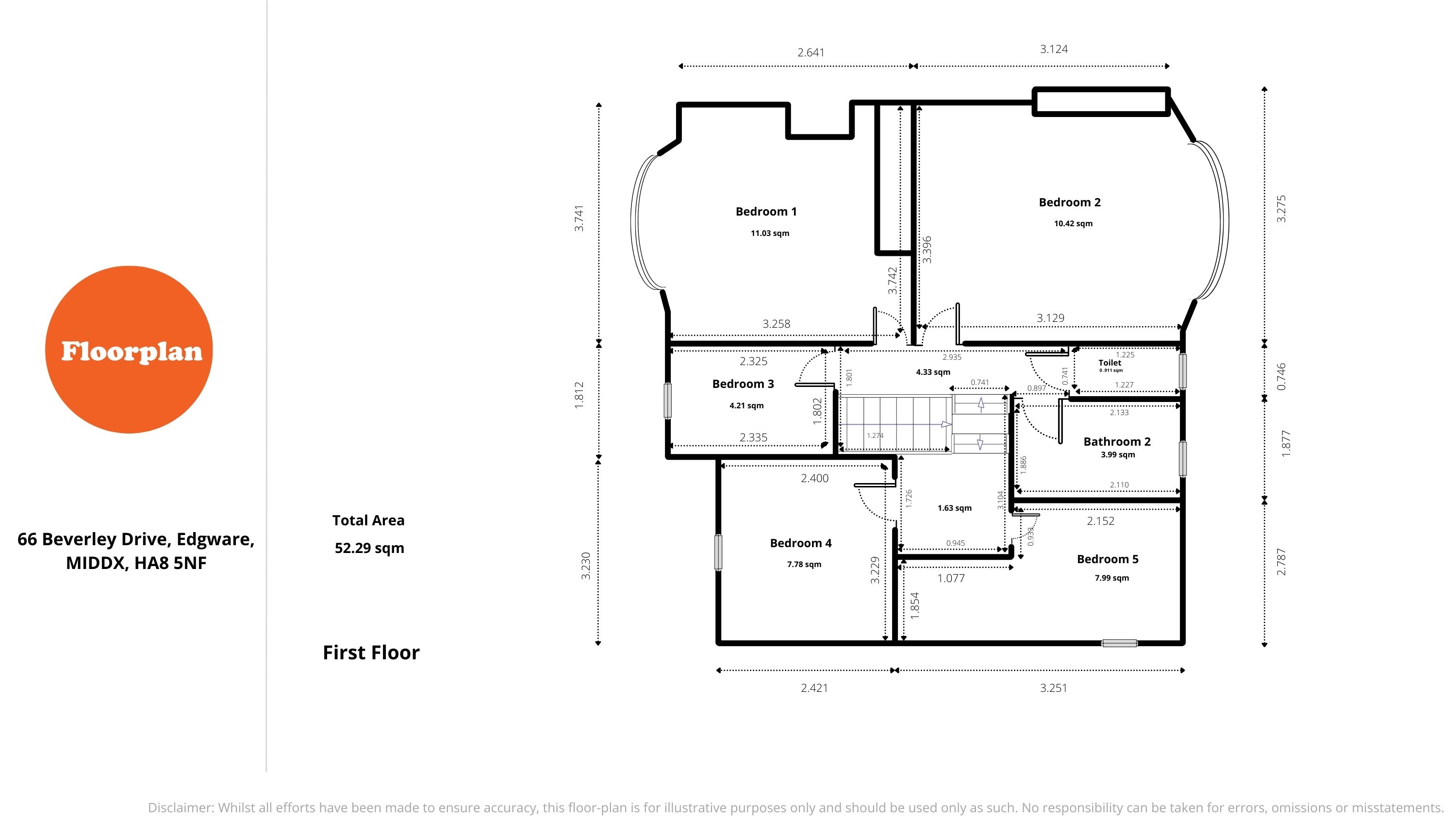 66, Beverley Drive, Edgware floorplan
