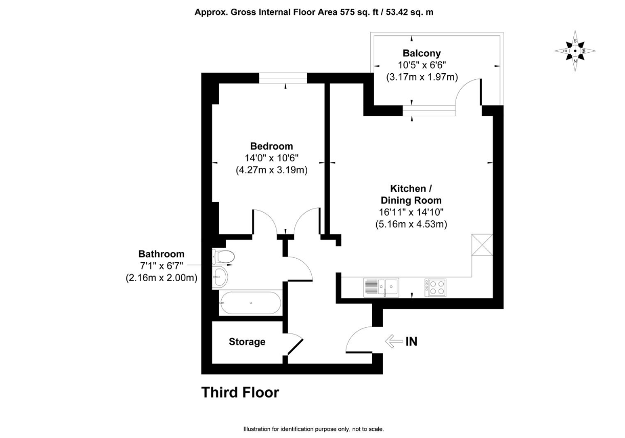 Flat 23 Emer Court, Rowland Road, London floorplan
