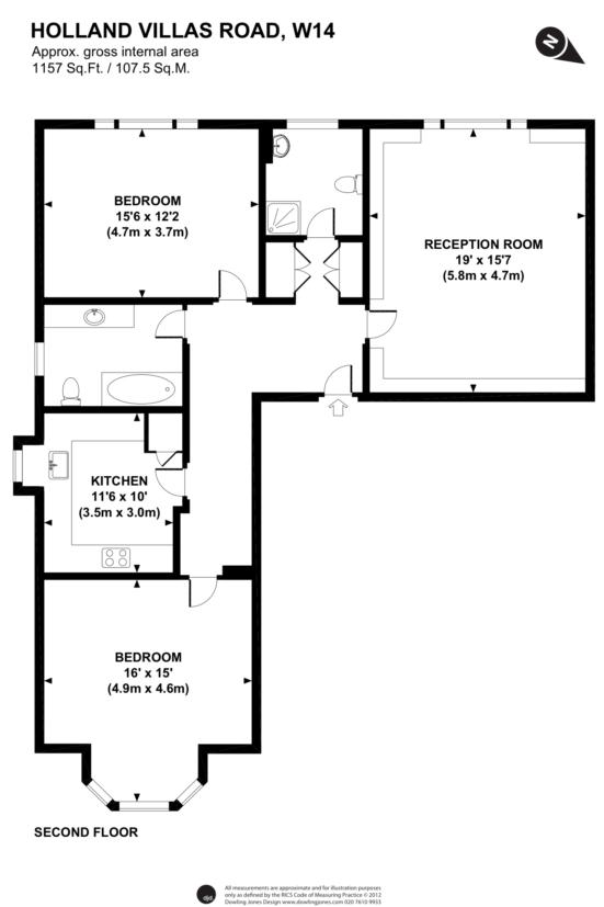 2 Bedrooms Flat to rent in Holland Villas Road, London W14